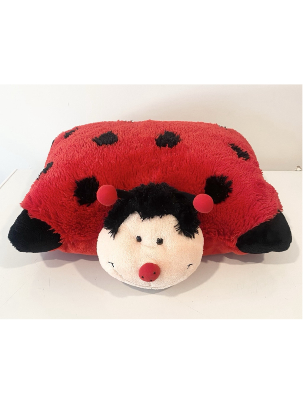 2008 My Pillow Pets Ms Ladybug 18” Red Black Plush Stuffed Animal Original